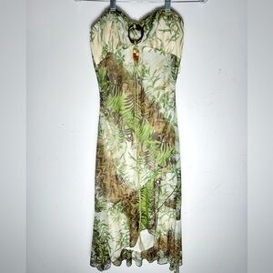 Vintage Y2K Ruby Rox Mermaid Boho Sun Dress in Green size Large.